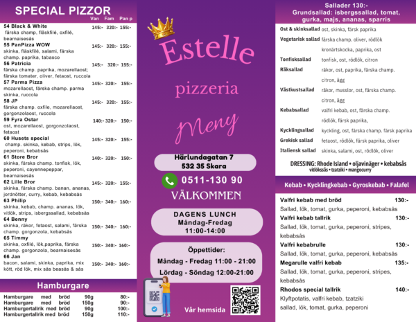 Restaurang & Pizzeria Pappers Menyer - Bild 4