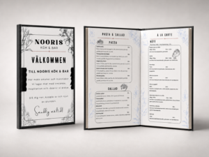 Menybok för restaurang – Professionell restaurangmeny med design och tryck