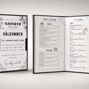 Menybok för restaurang – Professionell restaurangmeny med design och tryck