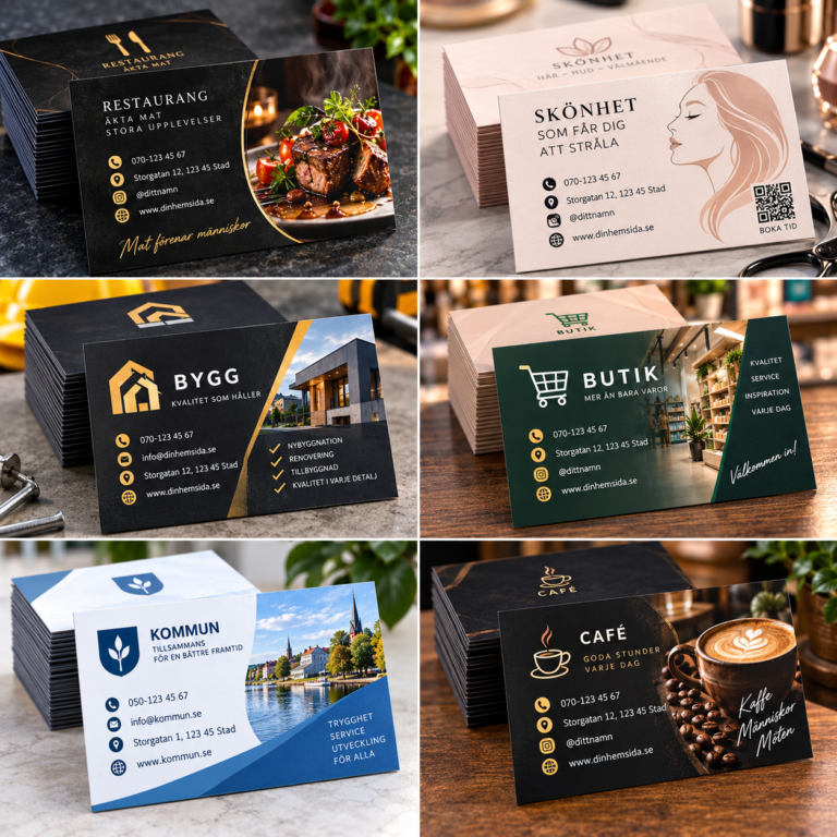 Visitkort med egen design – design och tryck