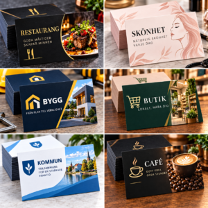 Visitkort med egen design – design och tryck