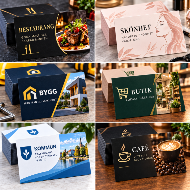 Visitkort med egen design – design och tryck