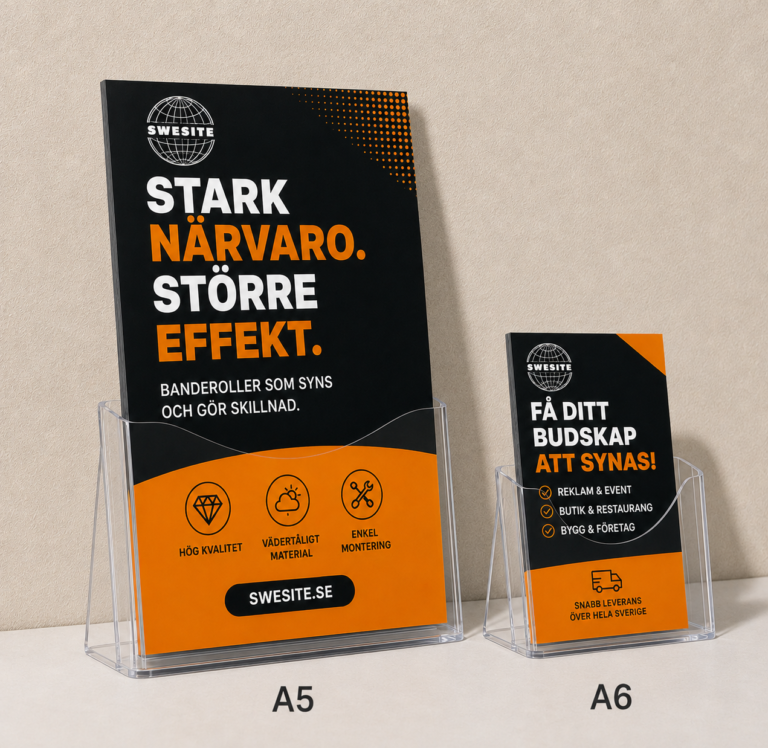 Reklamblad och flyers med egen design – Professionell design och tryck